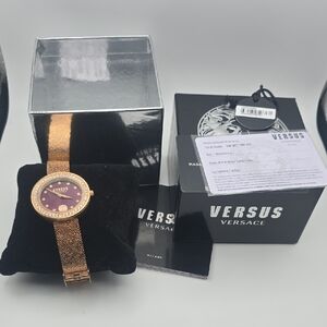Versus Versace Gold & Purple Lea Swarovski Crystal Women's Watch (NWT)✨️💜✨️